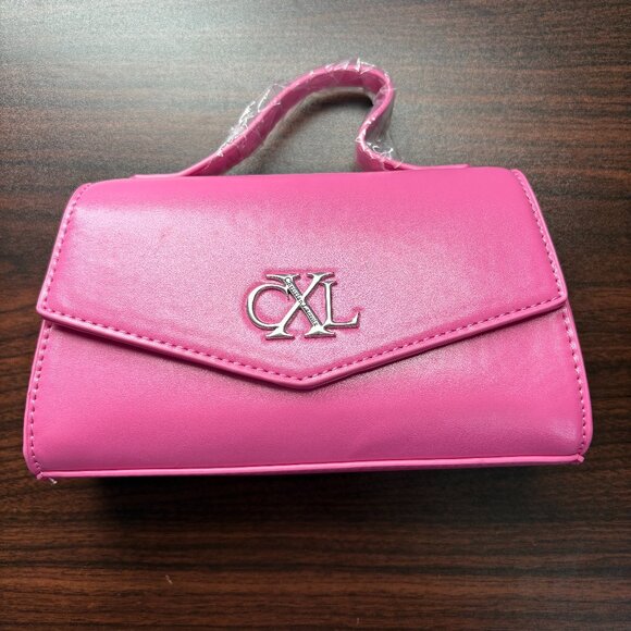 CXL Christian Lacroix Laine Matte Patent Crossbody Bag Pink Rose New - Picture 1 of 8